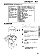 Предварительный просмотр 51 страницы Panasonic Palmcorder Palmsight PV-L759 Operating Manual