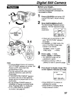 Предварительный просмотр 57 страницы Panasonic Palmcorder Palmsight PV-L759 Operating Manual