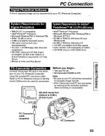 Предварительный просмотр 63 страницы Panasonic Palmcorder Palmsight PV-L759 Operating Manual