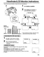 Предварительный просмотр 71 страницы Panasonic Palmcorder Palmsight PV-L759 Operating Manual