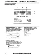 Предварительный просмотр 72 страницы Panasonic Palmcorder Palmsight PV-L759 Operating Manual