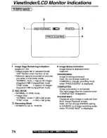 Предварительный просмотр 74 страницы Panasonic Palmcorder Palmsight PV-L759 Operating Manual