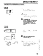 Предварительный просмотр 77 страницы Panasonic Palmcorder Palmsight PV-L759 Operating Manual