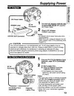 Предварительный просмотр 13 страницы Panasonic Palmcorder PalmSight PV-L779 User Manual