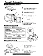 Предварительный просмотр 14 страницы Panasonic Palmcorder PalmSight PV-L779 User Manual