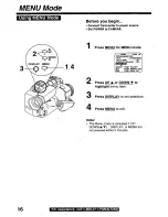 Предварительный просмотр 16 страницы Panasonic Palmcorder PalmSight PV-L779 User Manual