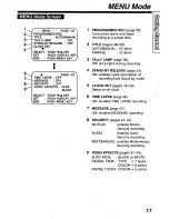 Предварительный просмотр 17 страницы Panasonic Palmcorder PalmSight PV-L779 User Manual