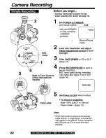 Предварительный просмотр 22 страницы Panasonic Palmcorder PalmSight PV-L779 User Manual