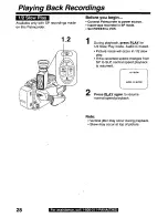 Предварительный просмотр 28 страницы Panasonic Palmcorder PalmSight PV-L779 User Manual