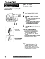 Предварительный просмотр 42 страницы Panasonic Palmcorder PalmSight PV-L779 User Manual