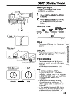 Предварительный просмотр 43 страницы Panasonic Palmcorder PalmSight PV-L779 User Manual