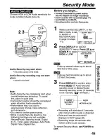 Предварительный просмотр 45 страницы Panasonic Palmcorder PalmSight PV-L779 User Manual