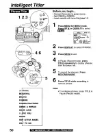 Предварительный просмотр 50 страницы Panasonic Palmcorder PalmSight PV-L779 User Manual