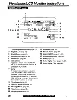 Предварительный просмотр 70 страницы Panasonic Palmcorder PalmSight PV-L779 User Manual