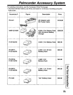 Предварительный просмотр 75 страницы Panasonic Palmcorder PalmSight PV-L779 User Manual