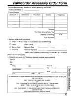 Предварительный просмотр 77 страницы Panasonic Palmcorder PalmSight PV-L779 User Manual