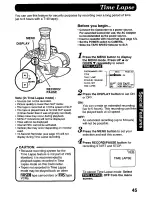 Предварительный просмотр 45 страницы Panasonic Palmcorder Palmsight PV-L858 Operating Manual