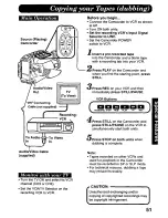 Предварительный просмотр 51 страницы Panasonic Palmcorder Palmsight PV-L858 Operating Manual