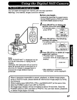 Предварительный просмотр 57 страницы Panasonic Palmcorder Palmsight PV-L858 Operating Manual