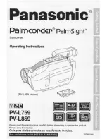 Panasonic Palmcorder Palmsight PV-L859 Operating Manual preview