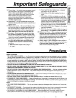 Preview for 5 page of Panasonic Palmcorder Palmsight PV-L859 Operating Manual