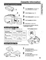 Preview for 15 page of Panasonic Palmcorder Palmsight PV-L859 Operating Manual