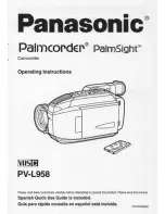 Предварительный просмотр 1 страницы Panasonic Palmcorder Palmsight PV-L958 Operating Manual