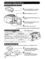 Предварительный просмотр 12 страницы Panasonic Palmcorder Palmsight PV-L958 Operating Manual