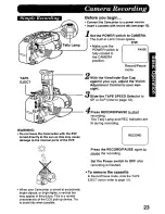 Предварительный просмотр 23 страницы Panasonic Palmcorder Palmsight PV-L958 Operating Manual