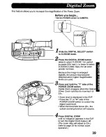 Предварительный просмотр 39 страницы Panasonic Palmcorder Palmsight PV-L958 Operating Manual