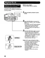 Предварительный просмотр 40 страницы Panasonic Palmcorder Palmsight PV-L958 Operating Manual