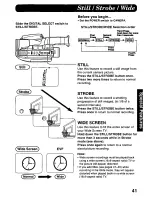 Предварительный просмотр 41 страницы Panasonic Palmcorder Palmsight PV-L958 Operating Manual