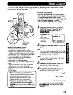 Предварительный просмотр 45 страницы Panasonic Palmcorder Palmsight PV-L958 Operating Manual