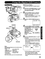 Предварительный просмотр 53 страницы Panasonic Palmcorder Palmsight PV-L958 Operating Manual