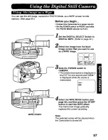 Предварительный просмотр 57 страницы Panasonic Palmcorder Palmsight PV-L958 Operating Manual