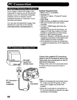 Предварительный просмотр 58 страницы Panasonic Palmcorder Palmsight PV-L958 Operating Manual