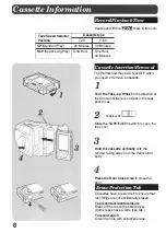 Preview for 8 page of Panasonic Palmcorder PV-23-K Operating Instructions Manual