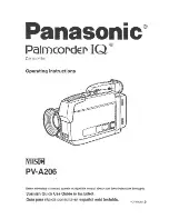 Preview for 1 page of Panasonic Palmcorder PV-A206 Operating Instructions Manual