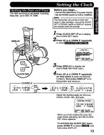 Предварительный просмотр 13 страницы Panasonic Palmcorder PV-A207 User Manual