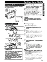 Предварительный просмотр 19 страницы Panasonic Palmcorder PV-A207 User Manual