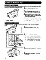 Предварительный просмотр 22 страницы Panasonic Palmcorder PV-A207 User Manual