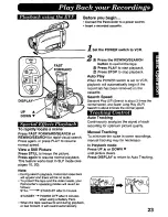 Предварительный просмотр 23 страницы Panasonic Palmcorder PV-A207 User Manual