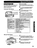 Предварительный просмотр 29 страницы Panasonic Palmcorder PV-A207 User Manual