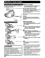 Preview for 22 page of Panasonic Palmcorder PV-A218 User Manual