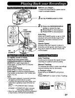 Preview for 27 page of Panasonic Palmcorder PV-A218 User Manual