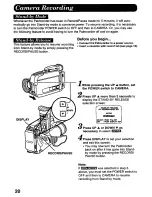 Предварительный просмотр 20 страницы Panasonic Palmcorder PV-A296 User Manual