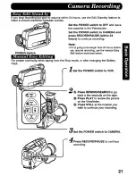 Preview for 21 page of Panasonic Palmcorder PV-A296 User Manual