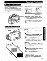 Предварительный просмотр 27 страницы Panasonic Palmcorder PV-A296 User Manual