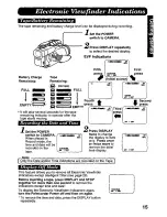 Предварительный просмотр 15 страницы Panasonic Palmcorder PV-A307 User Manual