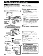 Preview for 24 page of Panasonic Palmcorder PV-A307 User Manual